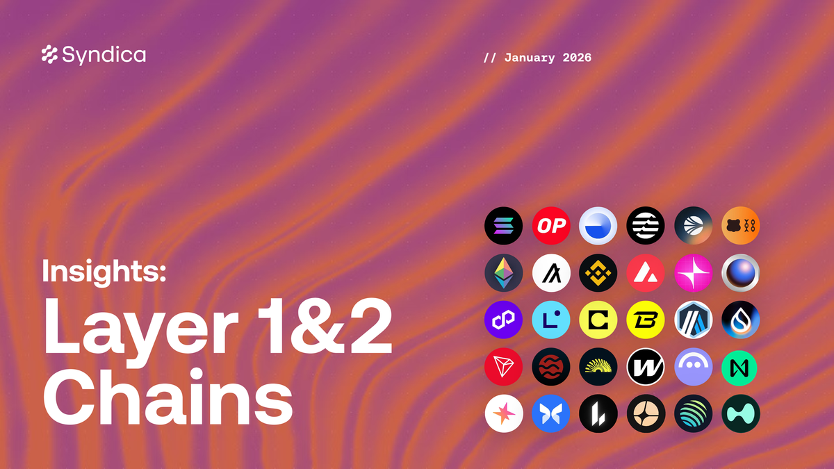 Insights: Layer 1 & 2 Chains - January 2026