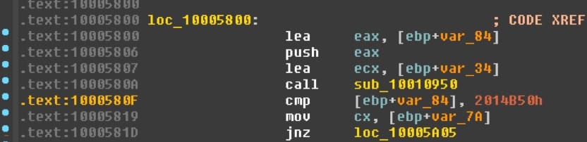 IDA Stack frame reference
