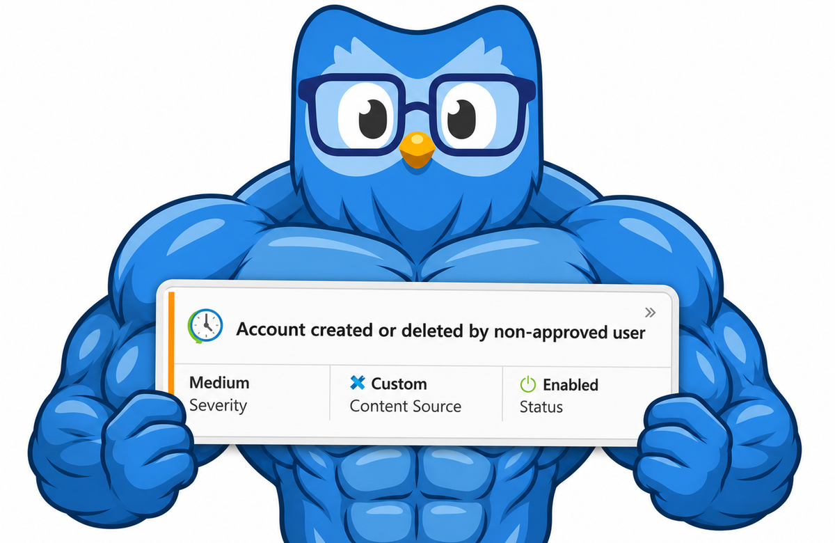 Fixing the "Account Created or Deleted by Non-Approved User" Analytic Rule