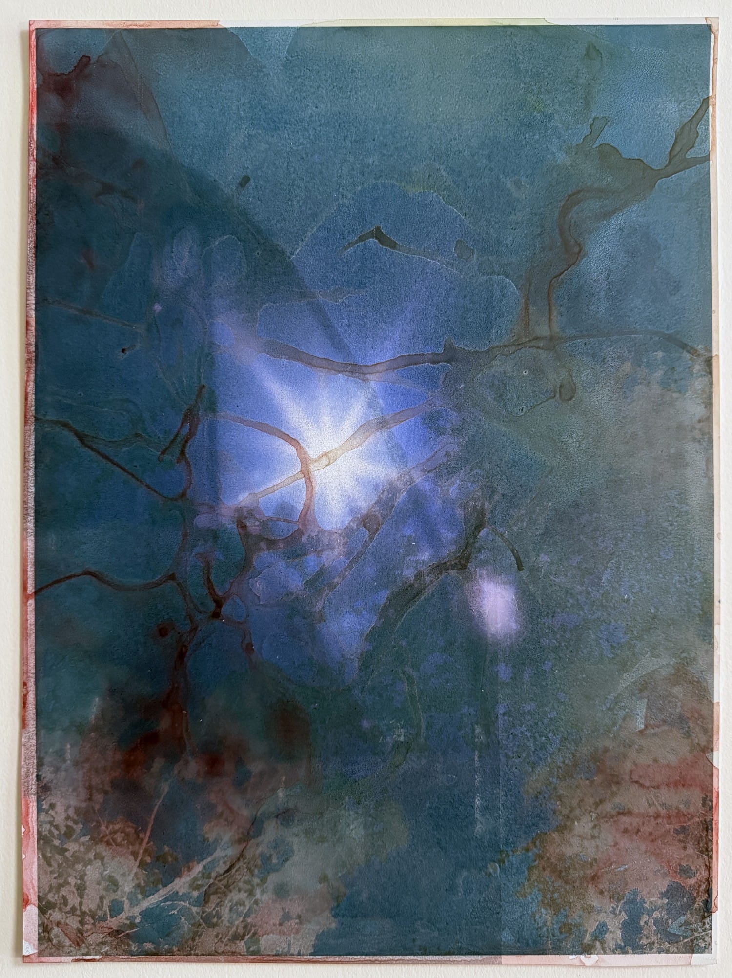 Moody blue-green landscape by artist William Eric Brown