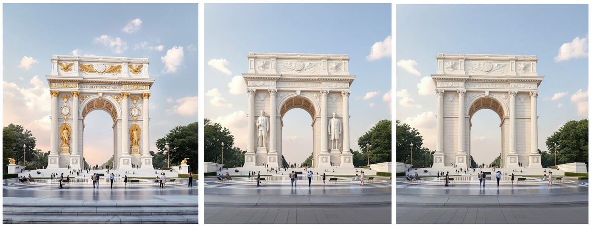 Trump shares renderings of proposed ‘Independence Arch’