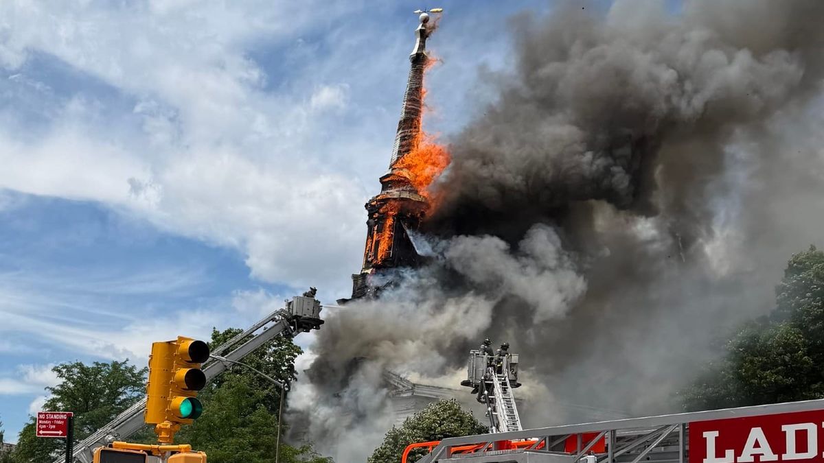 Fire destroys historic South Bushwick Reformed Church in Brooklyn