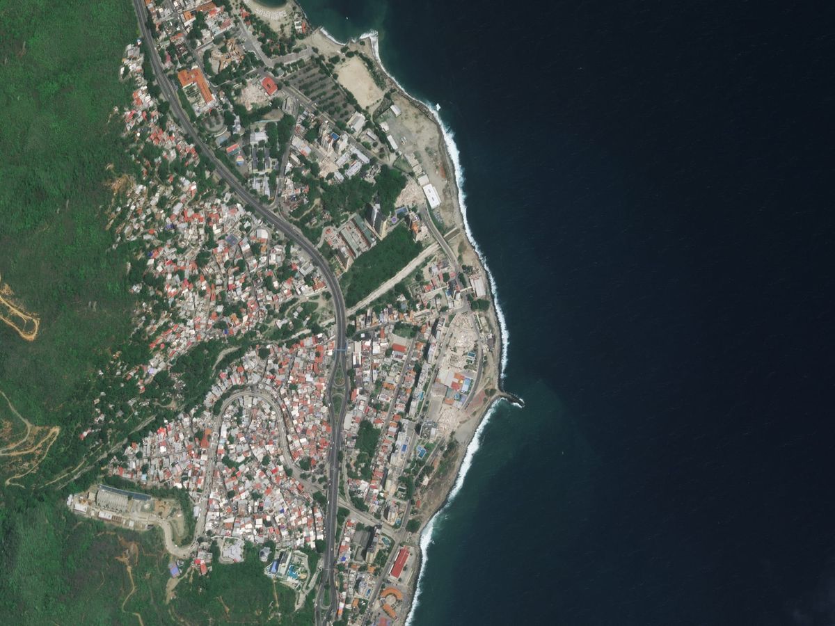 Satellite imagery shows quake destruction around Venezuela's coastal landmarks
