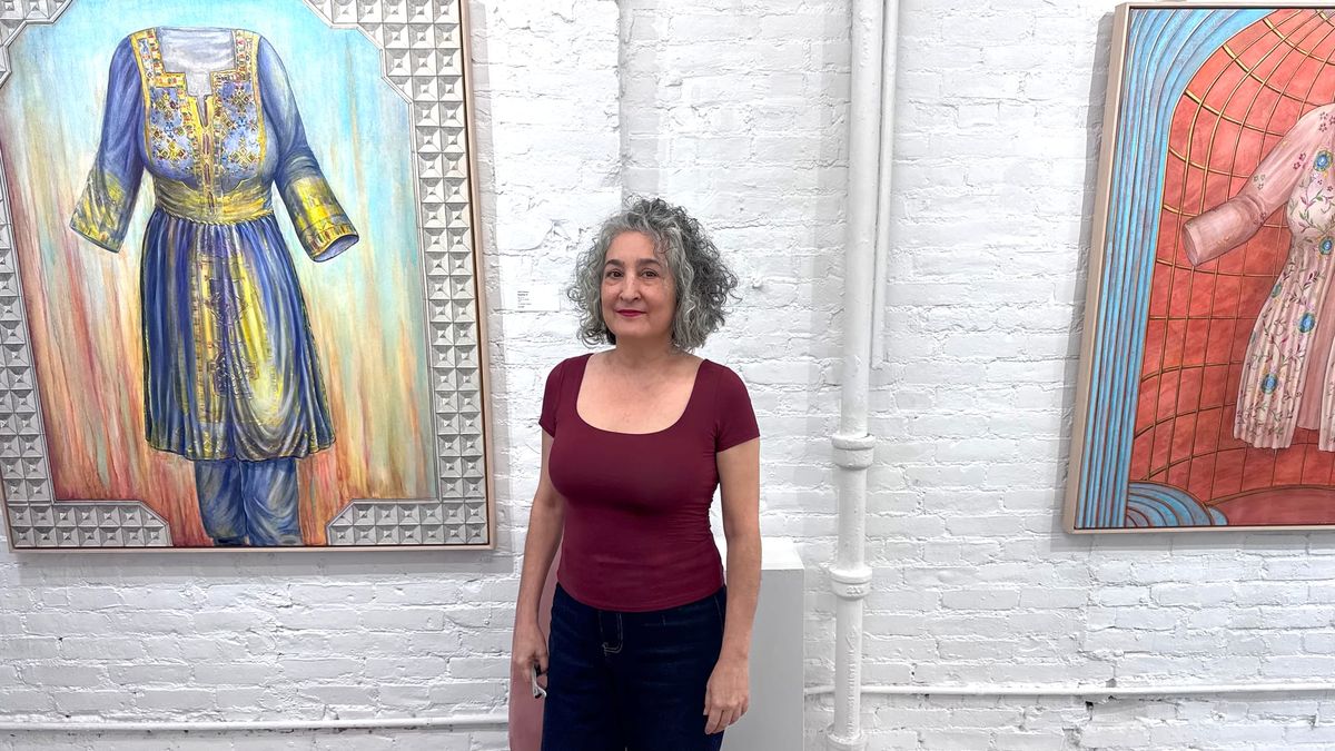 Painter fills a Lower East Side gallery with the clothing of Iran’s imprisoned women