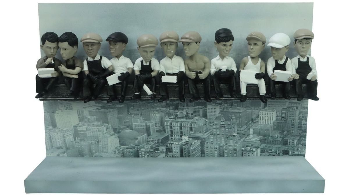 Milwaukee museum recreates ‘Lunch atop a Skyscraper’ as an 11-head bobblehead
