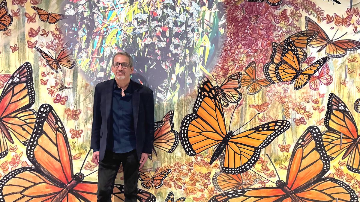 Peter Kuper’s monarchs fly across American Museum of Natural History corridor