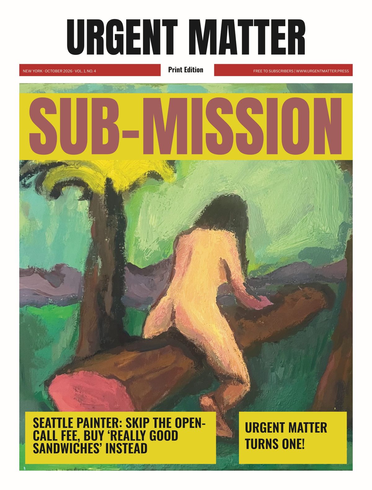 Urgent Matter releases fourth digital 'print' edition ahead of first anniversary
