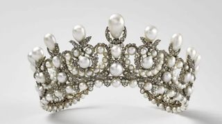 French crown jewels are pictured against a white background