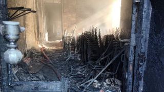 Russian drone strike burns wing of Kherson Art Museum