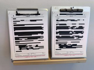 Artist hangs her own arrest report at Spring/Break