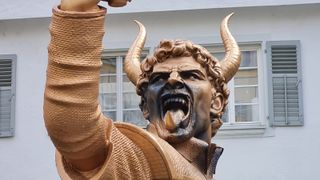 German city keeps Tim Bengel’s devil sculpture after vandals deface it