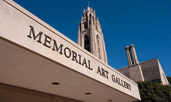 the text naming the Memorial Art Gallery is pictured outside of the building