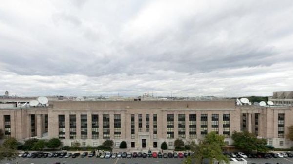 The Wilbur J. Cohen Federal Building is pictured in an aerial view