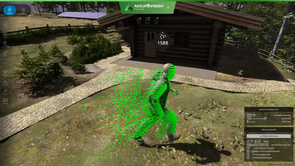 A simulation of an intruder is seen running in the Coda Spatial software.