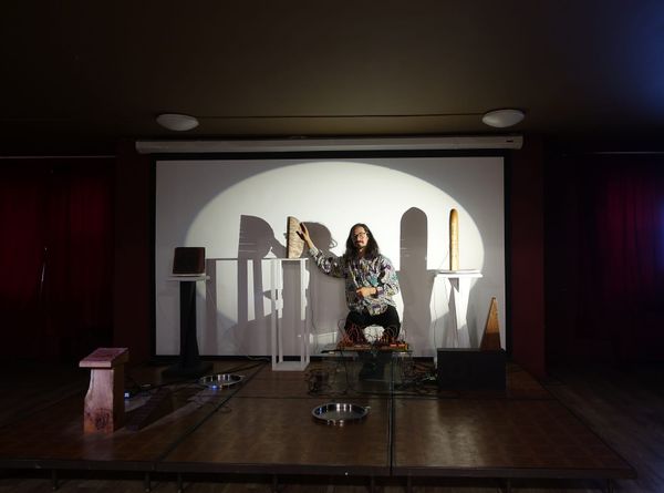 Carved wood ‘arbrasson’ blends sculpture and sound, echoing lost musical tradition