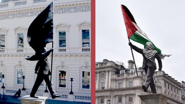 Eylon Levy, former spokesman for Israel, posts manipulated image of Banksy artwork