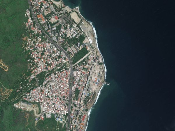 Satellite imagery shows quake destruction around Venezuela's coastal landmarks