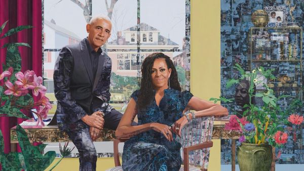 Njideka Akunyili Crosby paints the Obamas' first official dual portrait