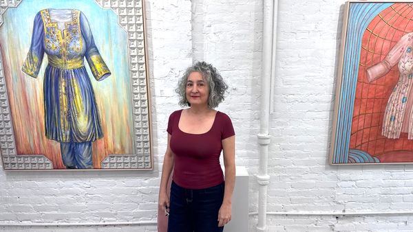 Painter fills a Lower East Side gallery with the clothing of Iran’s imprisoned women