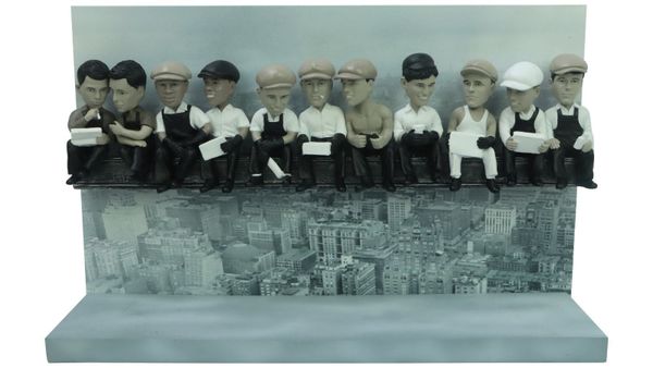 Milwaukee museum recreates ‘Lunch atop a Skyscraper’ as an 11-head bobblehead