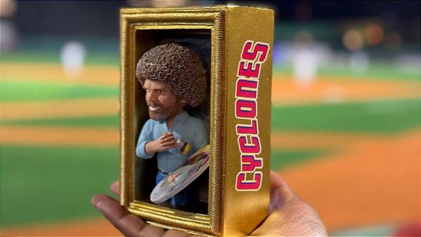 Cyclones fans paint a happy little landscape for Bob Ross Night