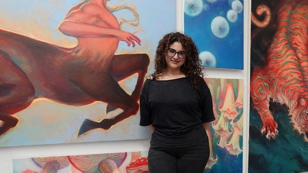 Mariam Megalla works two jobs to pay for her Brooklyn Army Terminal studio