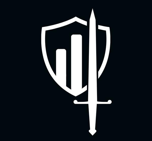 Braver Measures logo featuring a shield made of a bar graph, with a sword cutting through the edge of the shield as the tallest line of the graph.