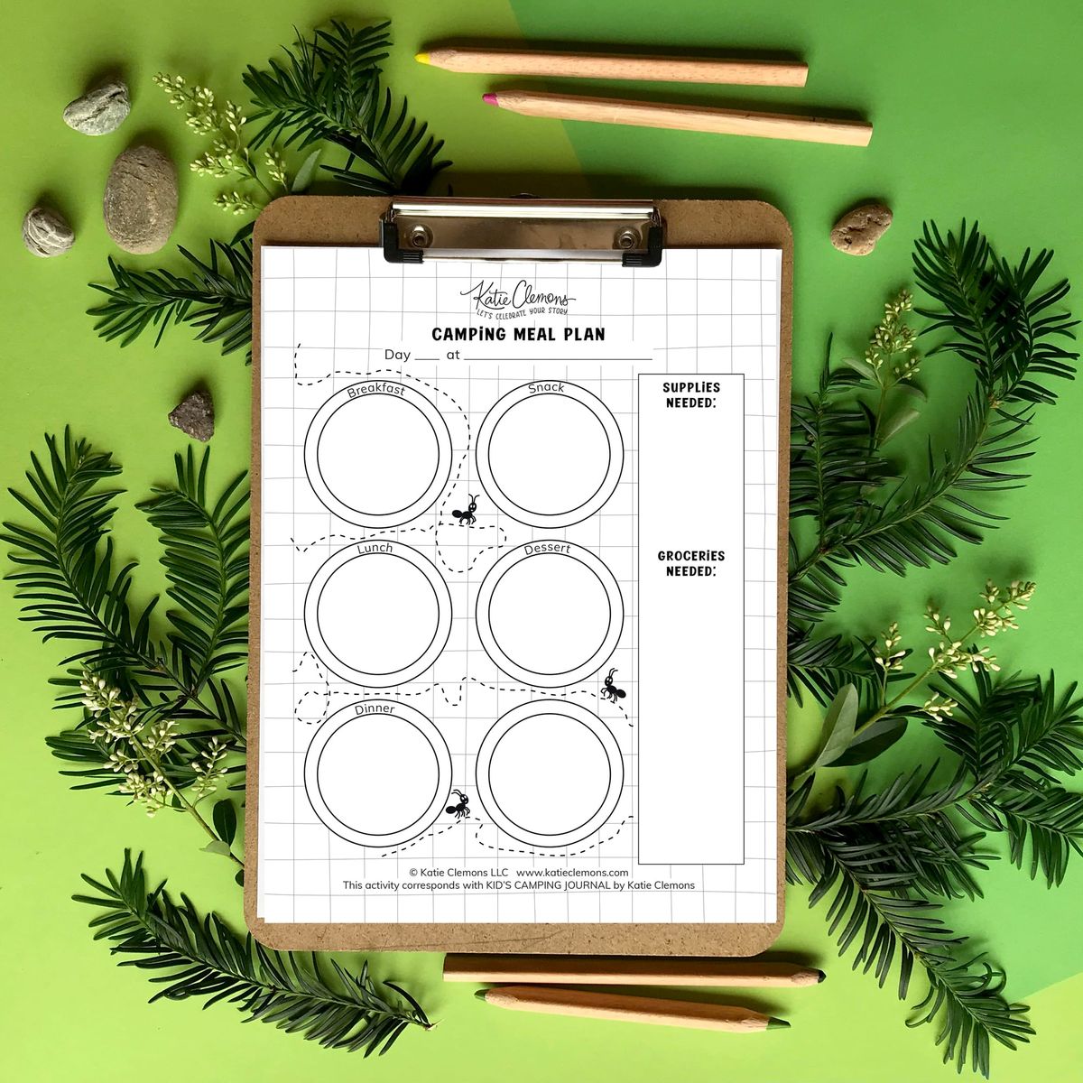 Camping Meal Plan Printable