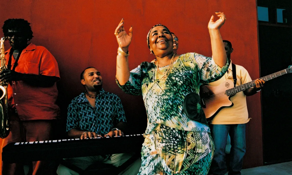 Singer Cesaria with her band