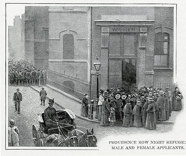 Then: Providence Row night shelter in 1902. Credit: Bishopsgate Institue archives