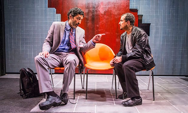 Selva Rasalingam  and Nabil Elouahabi in The Nightmares of Carlos Fuentes. Photograph: Judy Goldhill