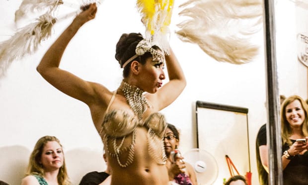 Chiqui of East London Strippers Collective. Photograph: Milli Robson