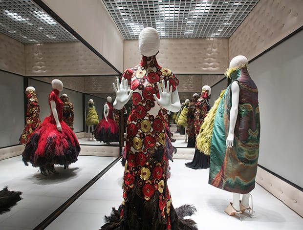 Installation view of Alexander McQueen Savage Beauty at the VA 