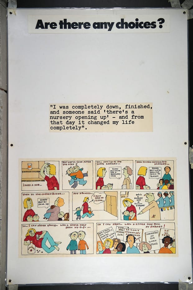 Are there and choices? Panel from Hackney Flasher's Look who's Holding the Baby? exhibition