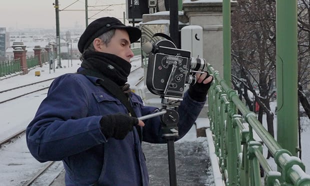 Jem Cohen filming Museum Hours. Photograph: Paolo