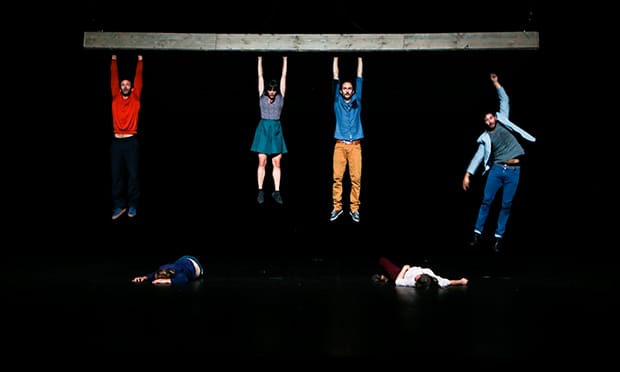 He Who Falls (Celui Qui Tombe), Compagnie Yoann Bourgeois. Photograph: © Géraldine Aresteanu