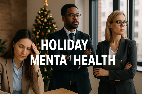 Professional managing holiday mental health issues , holiday mental health, mental wellness holidays, seasonal stress management, faith and mental health, adult ADHD support