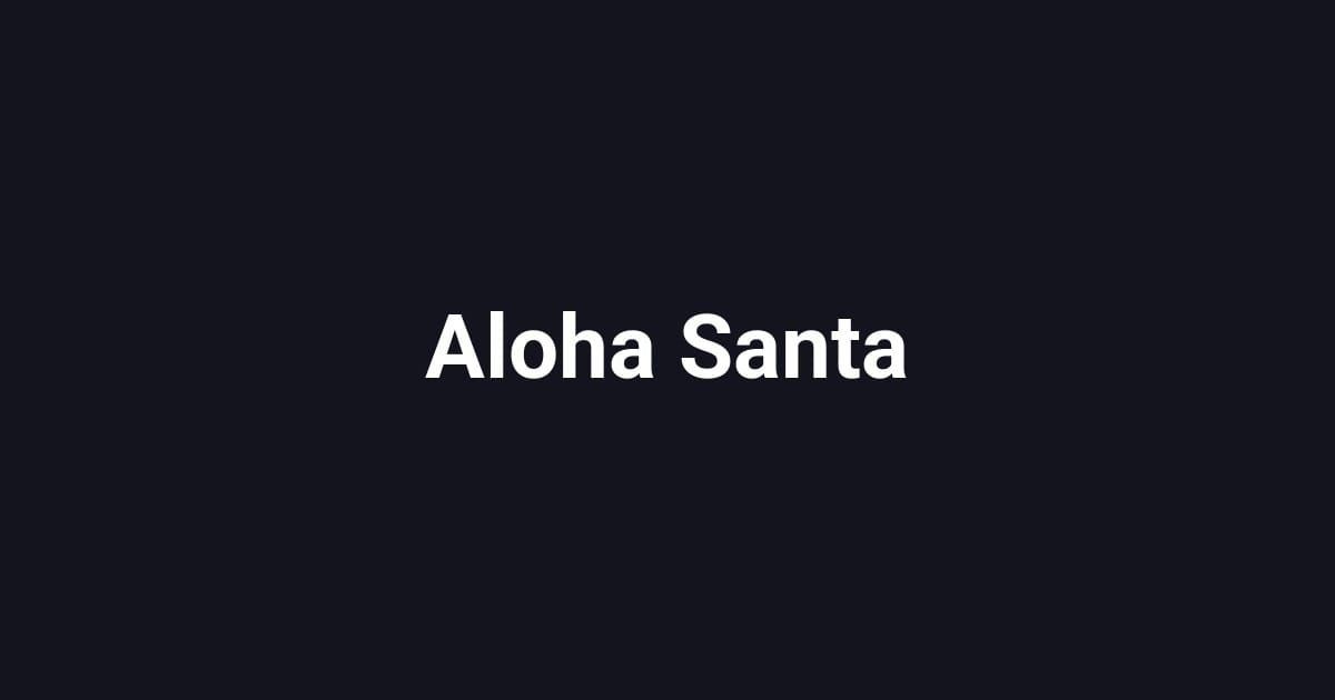 Aloha Santa