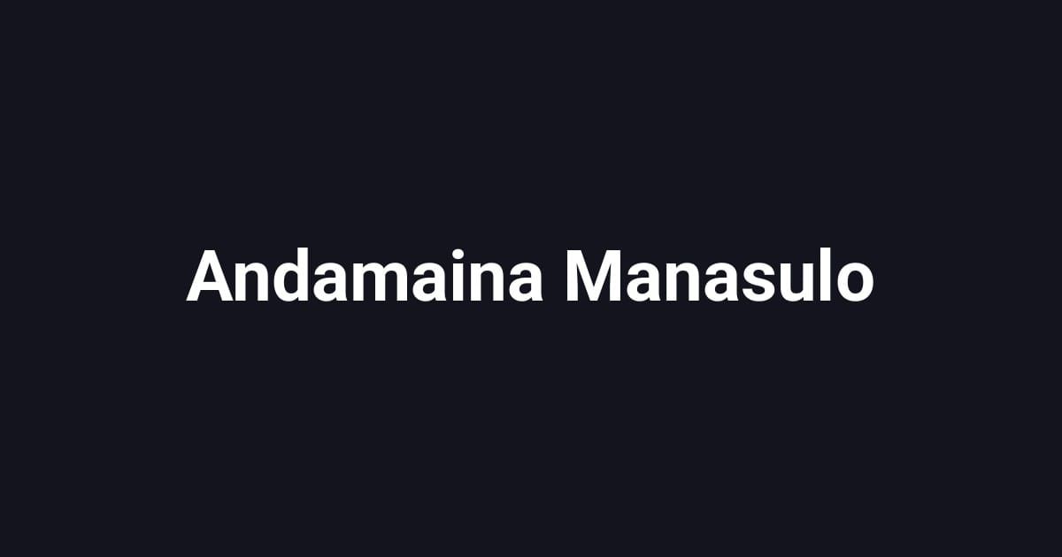 Andamaina Manasulo