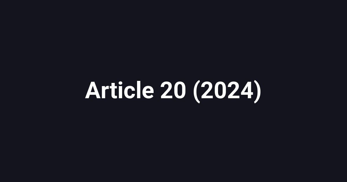 Article 20 (2024)