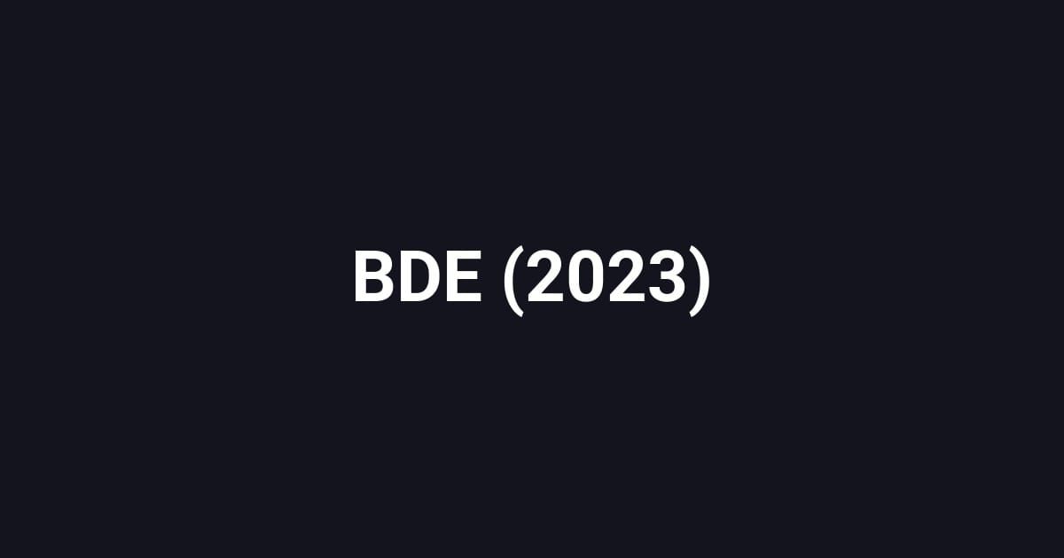 BDE (2023)