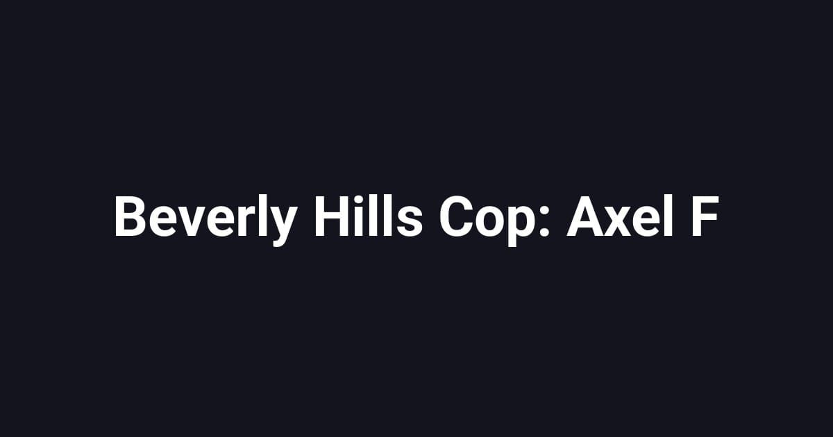 Beverly Hills Cop: Axel F