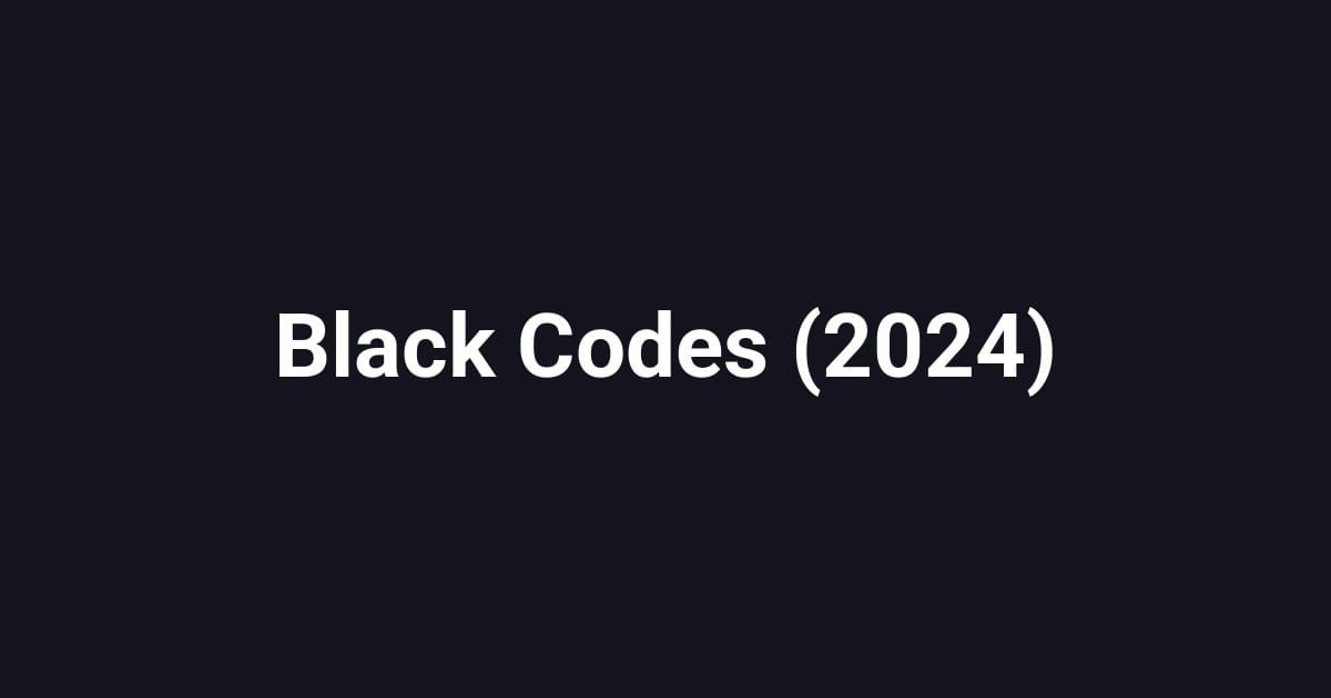Black Codes (2024)