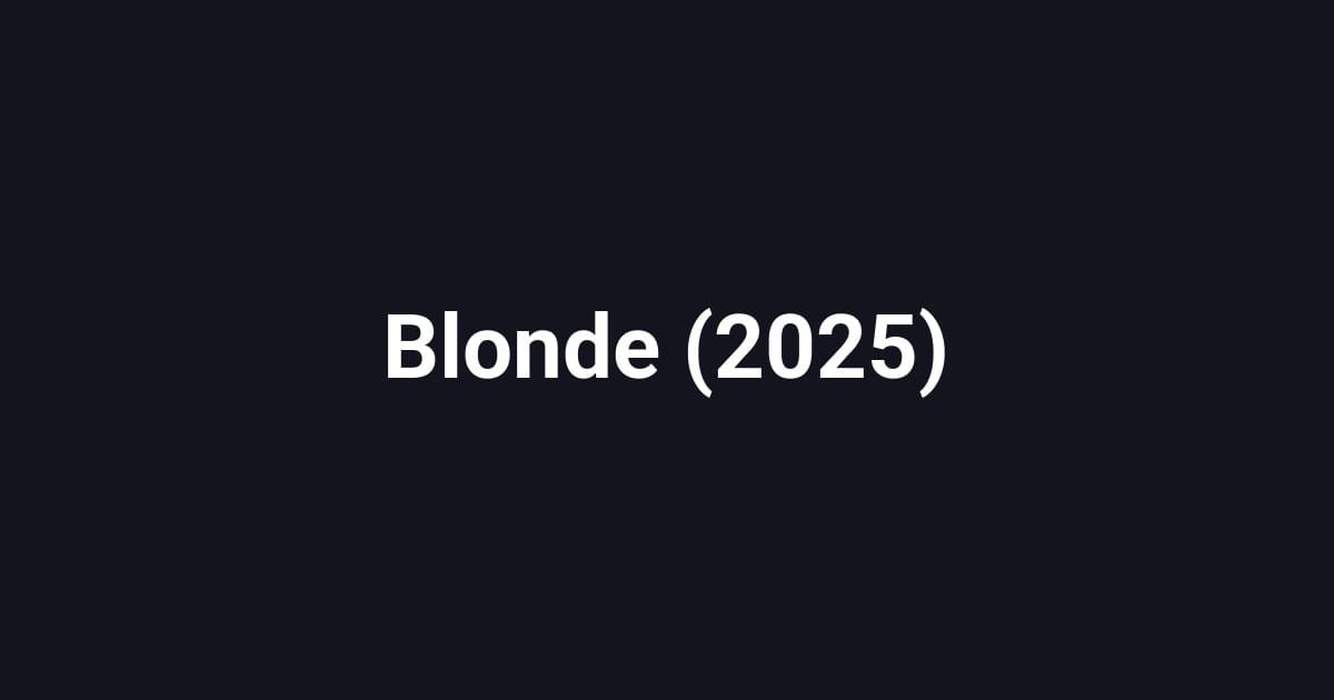 Blonde (2025)