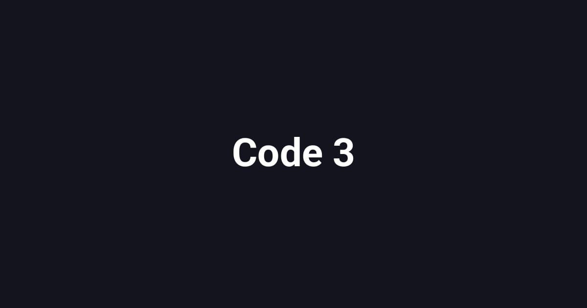 Code 3