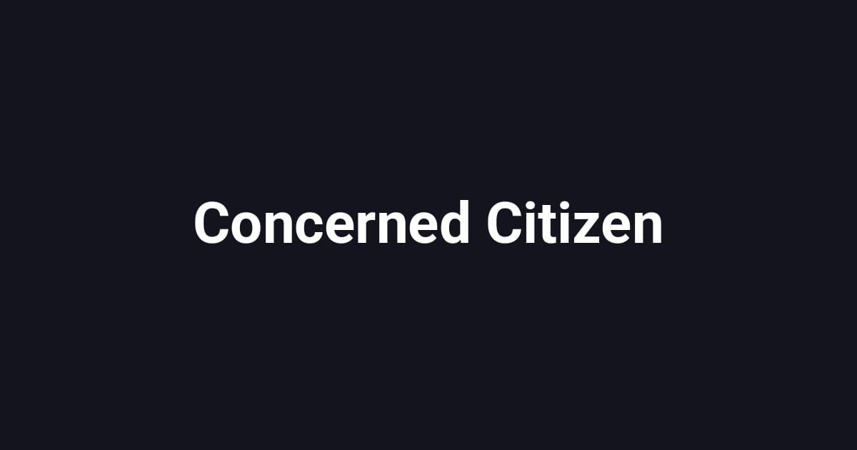 Concerned Citizen