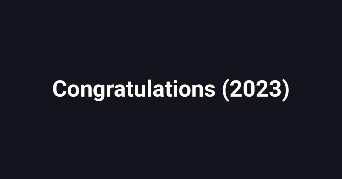 Congratulations (2023)