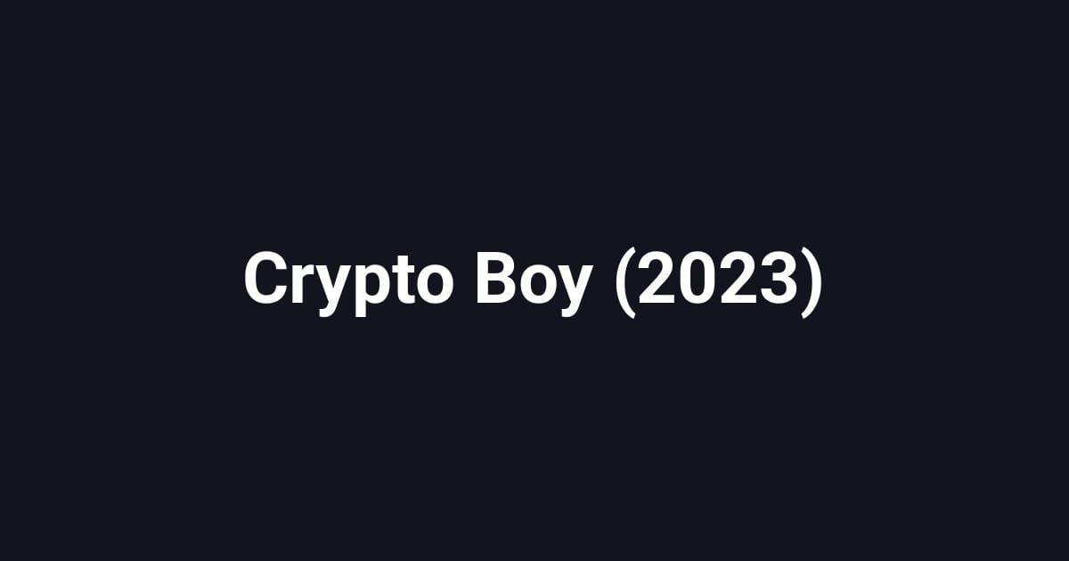 Crypto Boy (2023)
