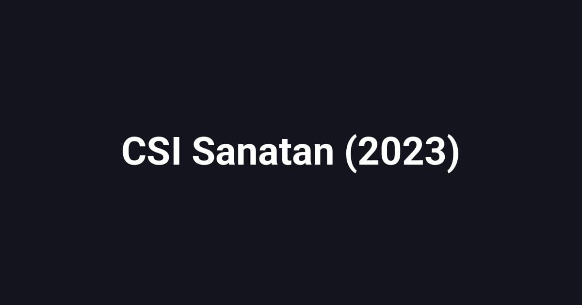 CSI Sanatan (2023)