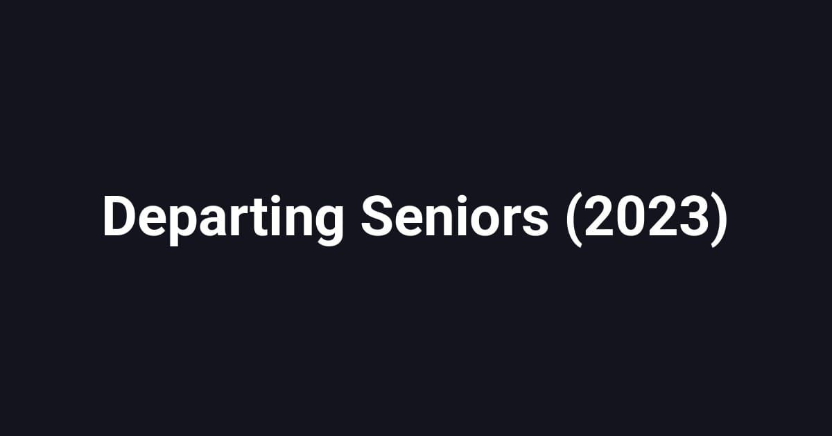 Departing Seniors (2023)
